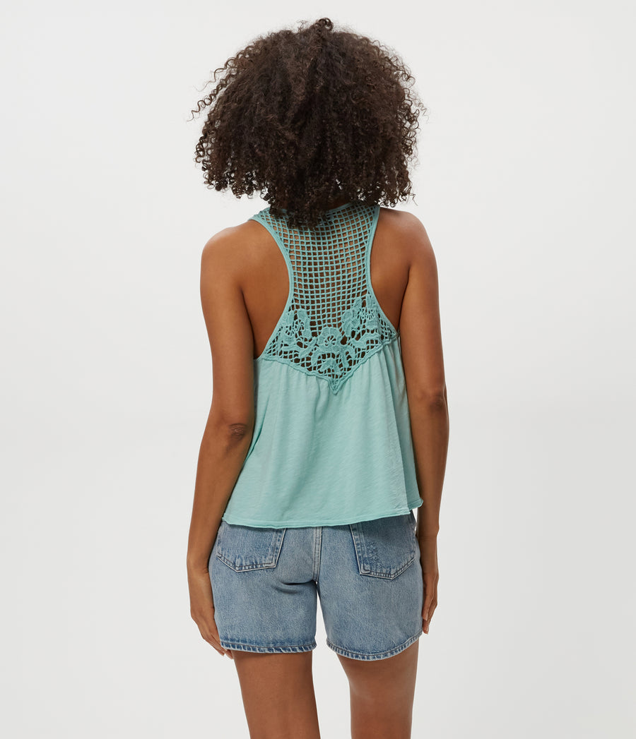 ISLA TANK in SERENE BLUE Back View #SERENE