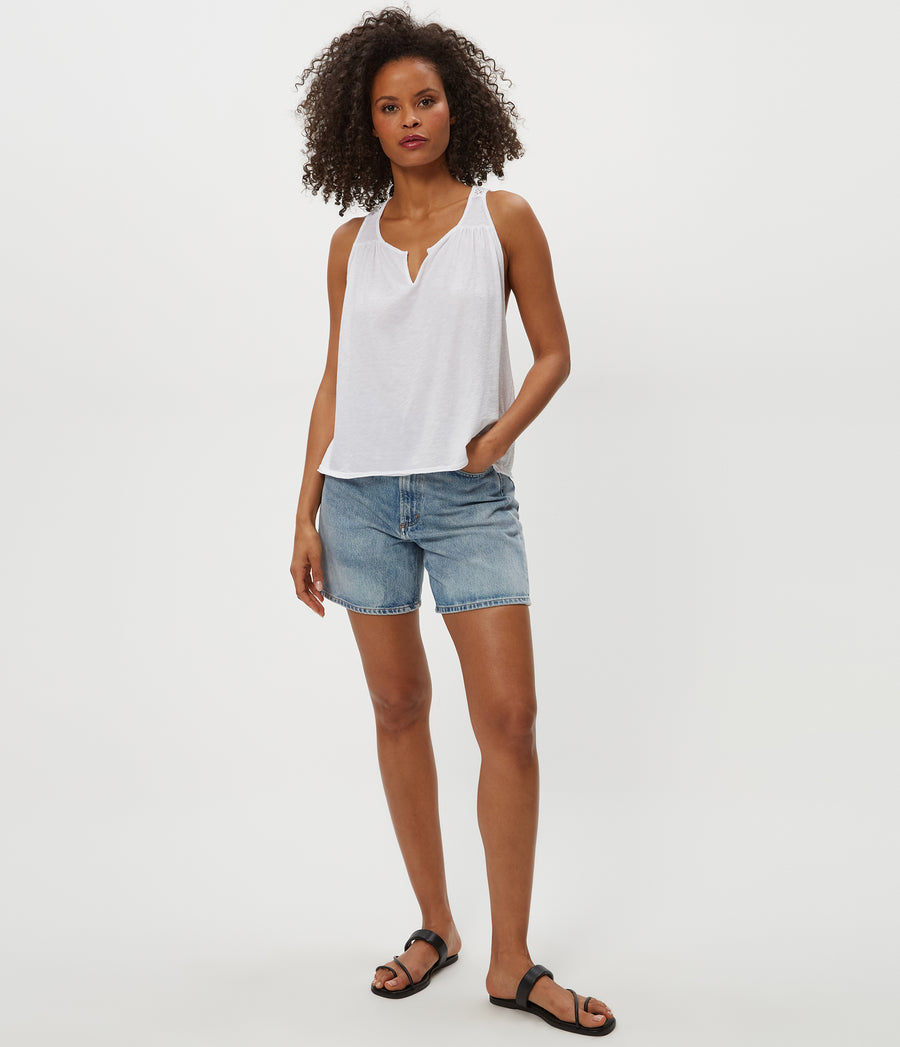 ISLA TANK in White Full Body View #WHITE