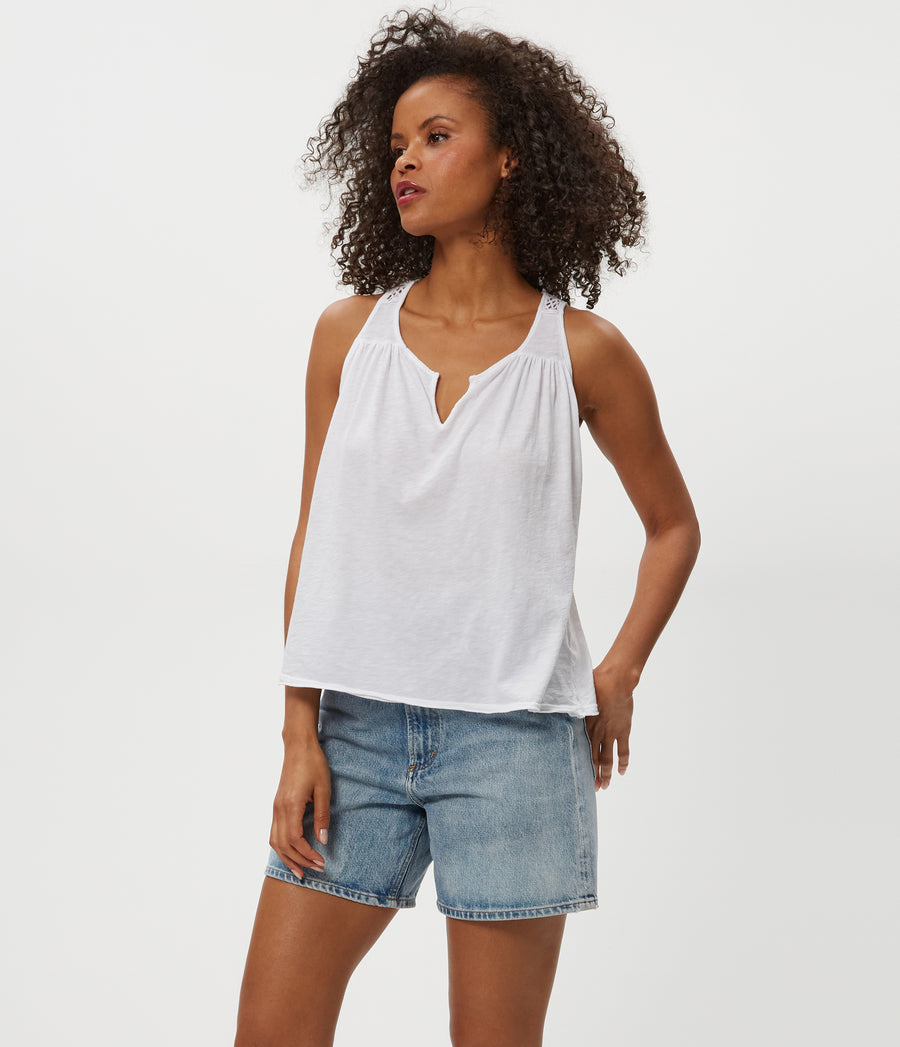 ISLA TANK in White Side View#WHITE
