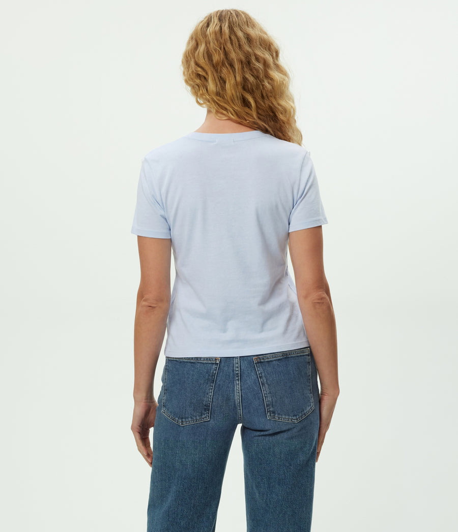 Mady Supima Tee in SPLASH Blue  Back View #SPLASH