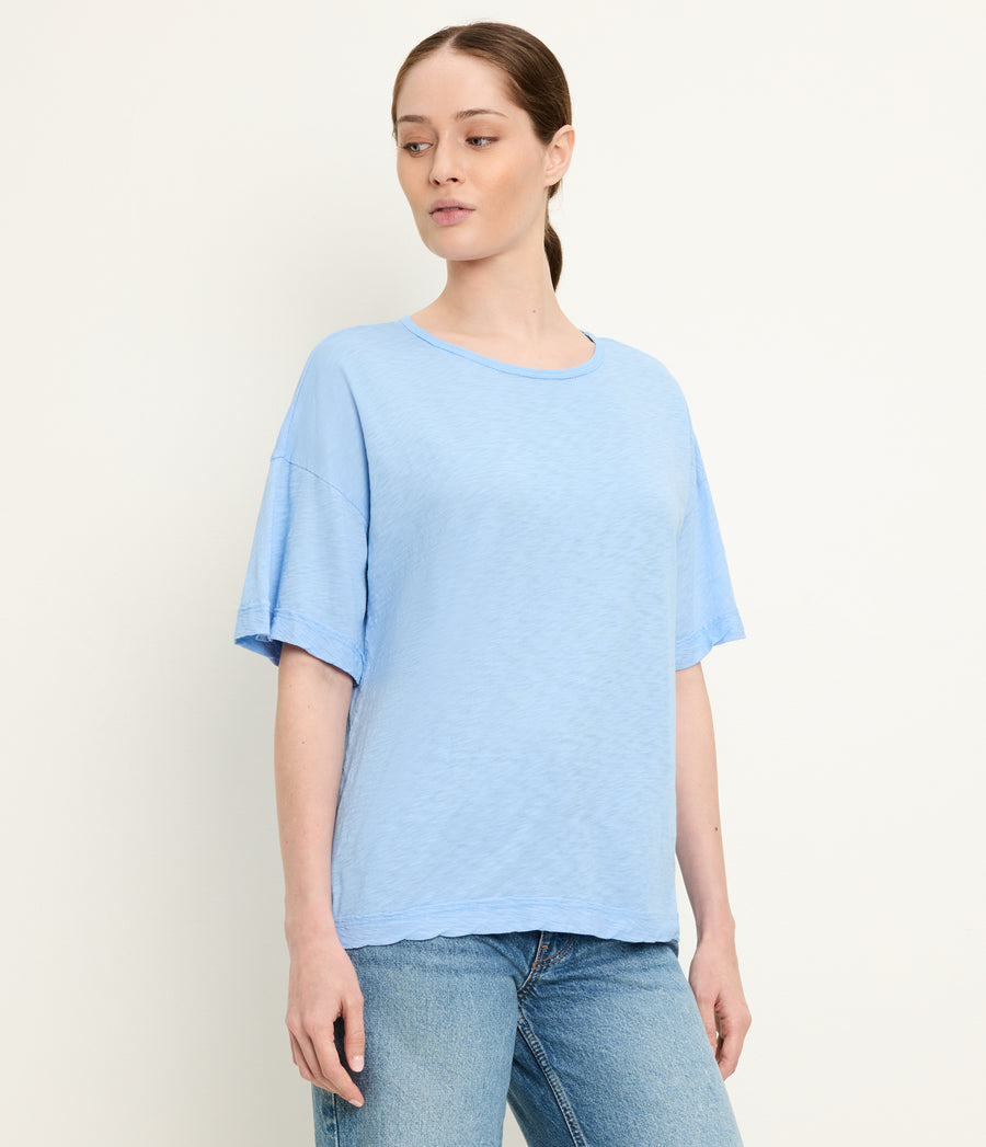 Tilda Oversize Crewneck in SKY Blue Side View #SKY