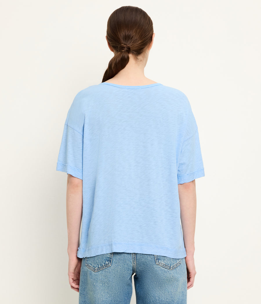 Tilda Oversize Crewneck in SKY Blue Back View #SKY