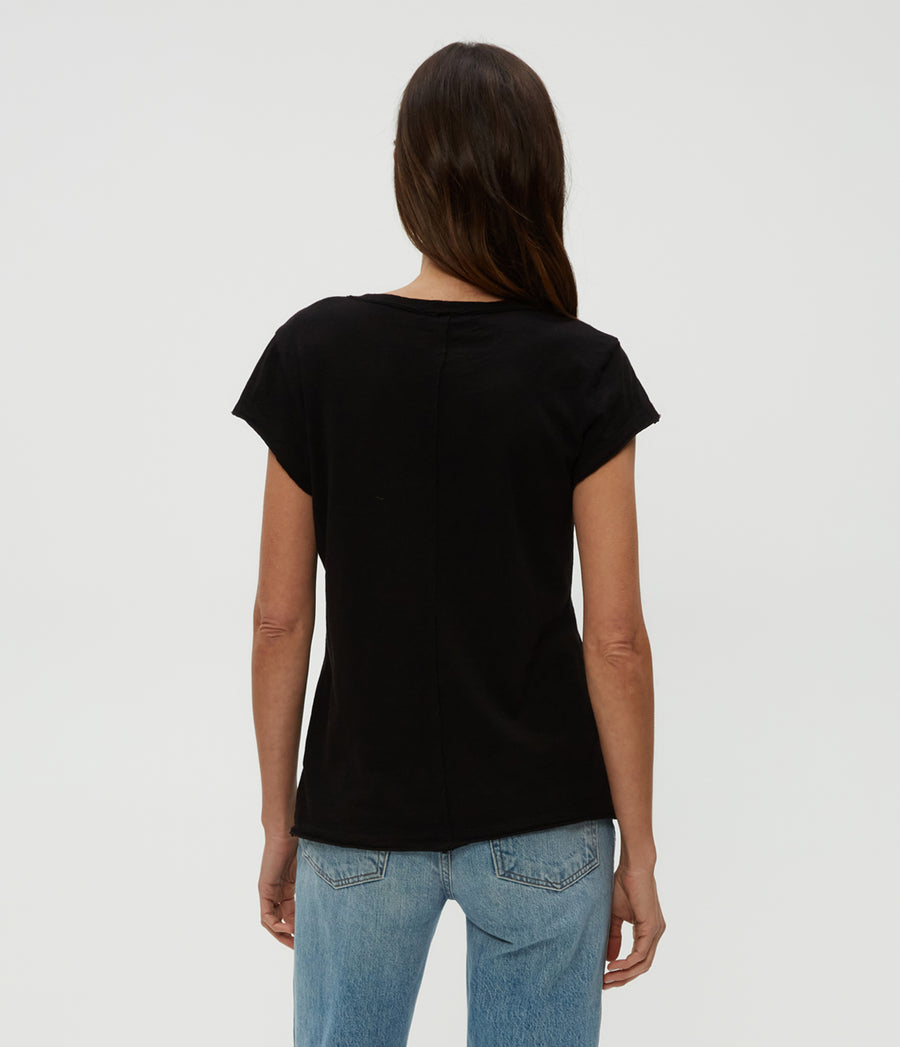 Trudy Supima Tee in Black  Back View #BLACK
