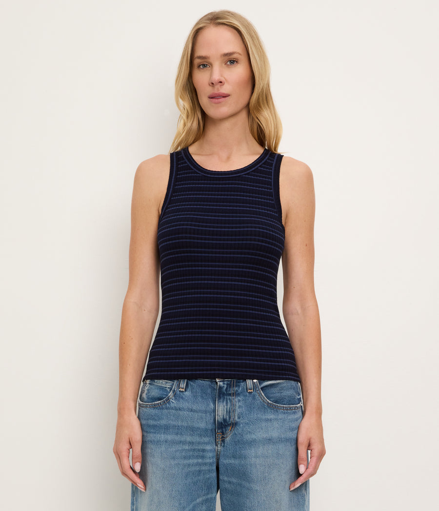Carolie Striped Ribbed Tank NOCTURNAL / XL #NOCTURNAL