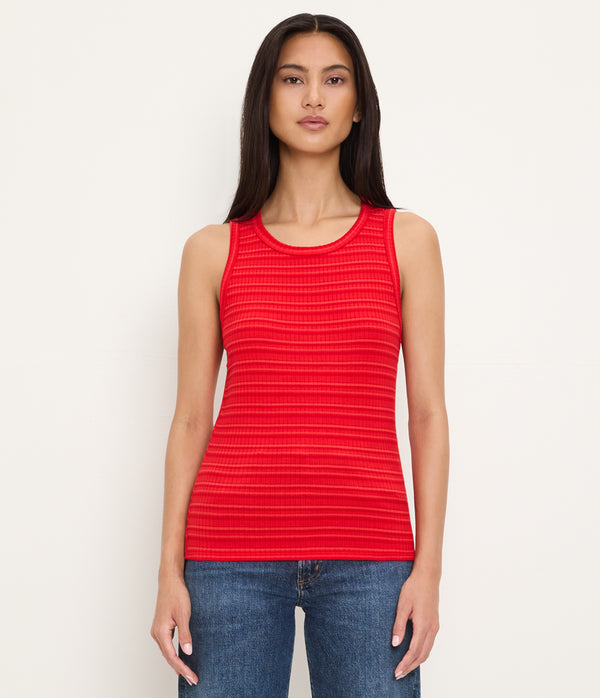 Carolie Striped Ribbed Tank