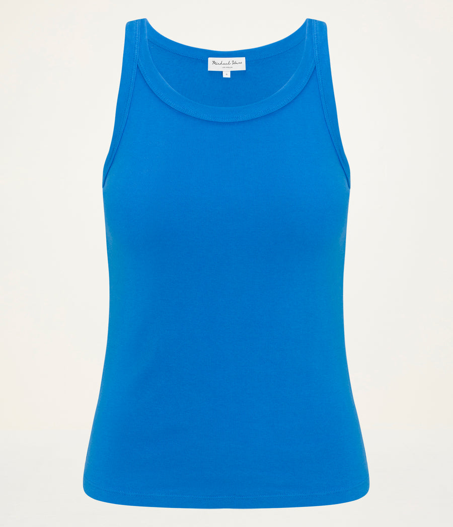 Cassie Tank in PACIFIC BLUE Close up View #PACIFIC