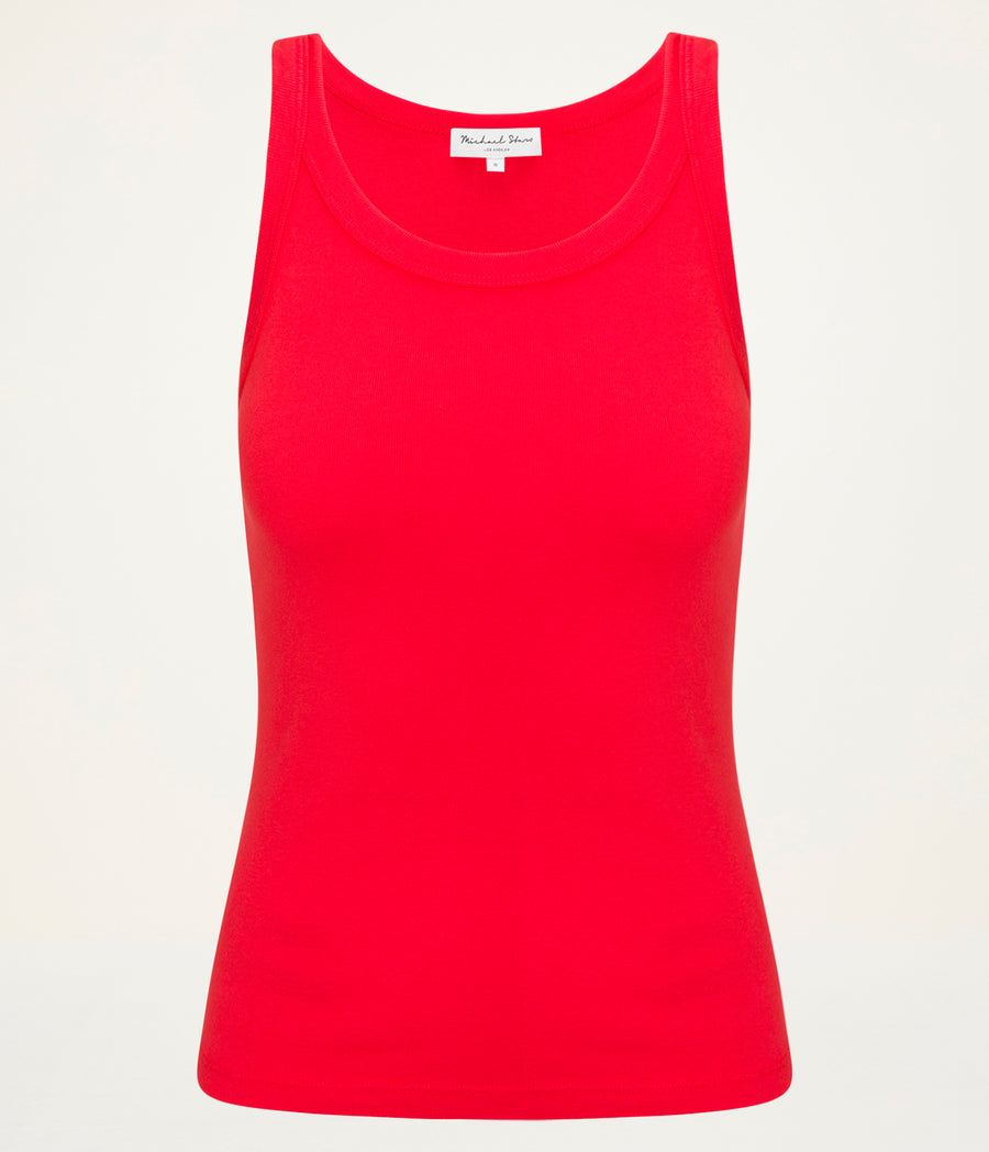 Cassie Tank in SAMBA RED Close up View #SAMBA