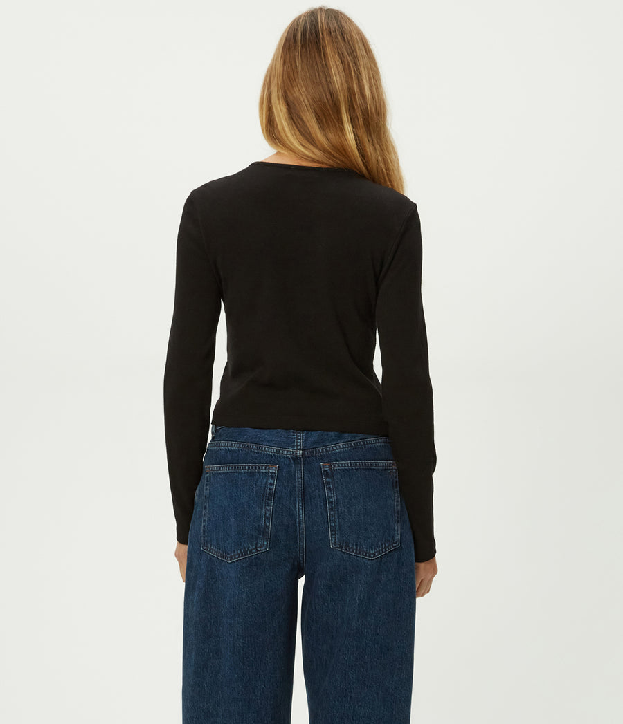 Trixie Cardigan in Black Back View #BLACK