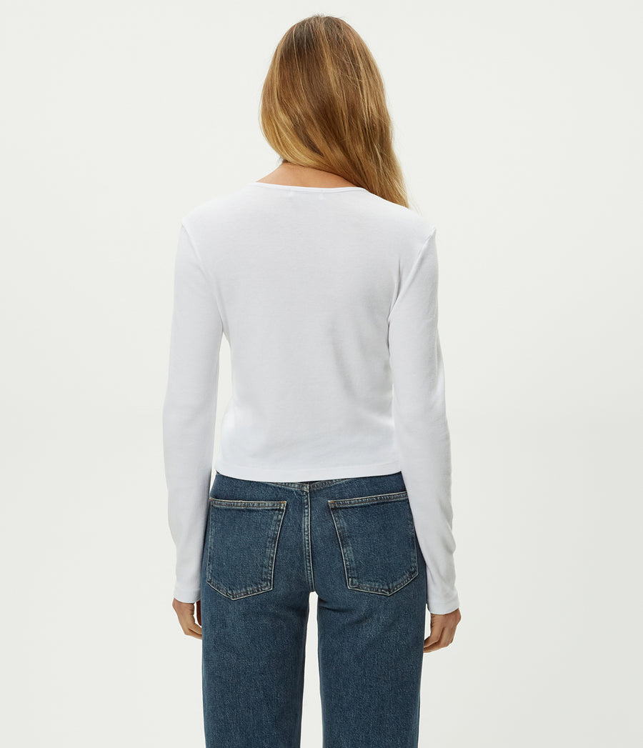 Trixie Cardigan in White Back View #WHITE