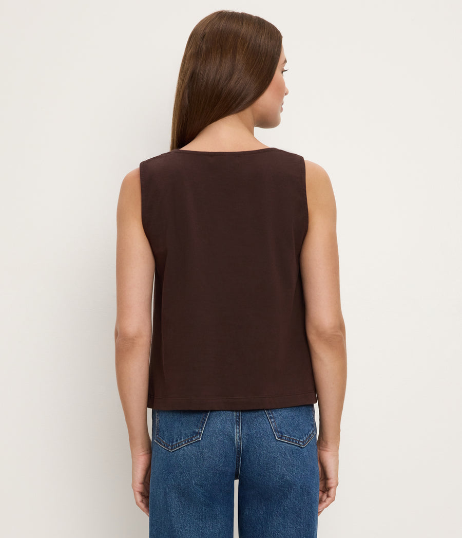 AMIRA ASYM PLEATED TOP JAVA / XL #JAVA