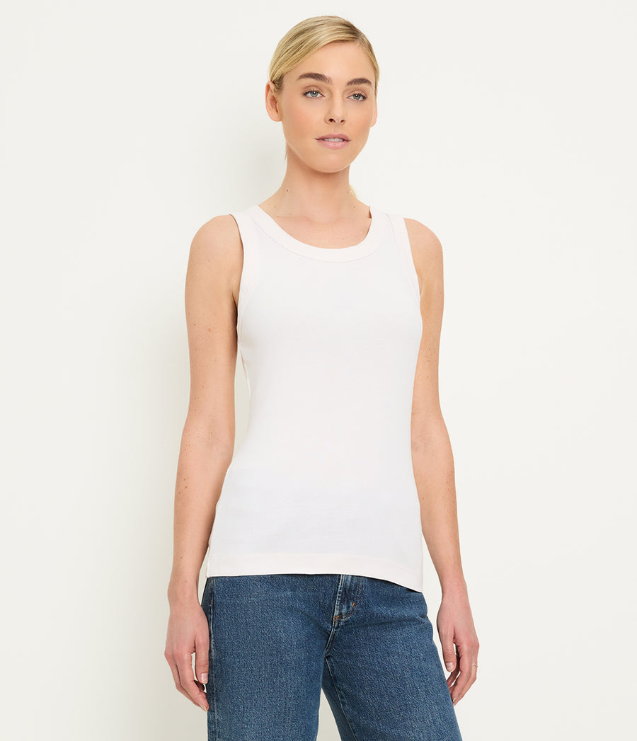 Paloma Tank in Chalk White Side View #CHALK