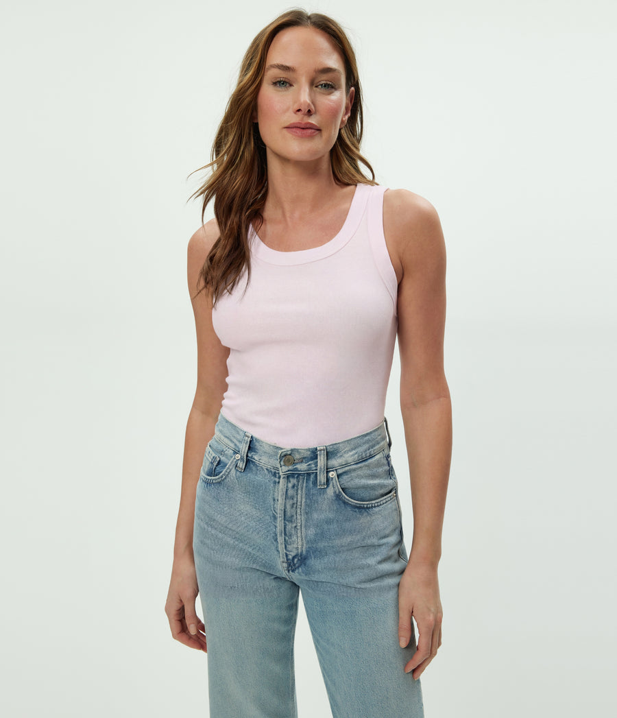 Paloma Tank in BLUSH Pink Close up View #BLUSH