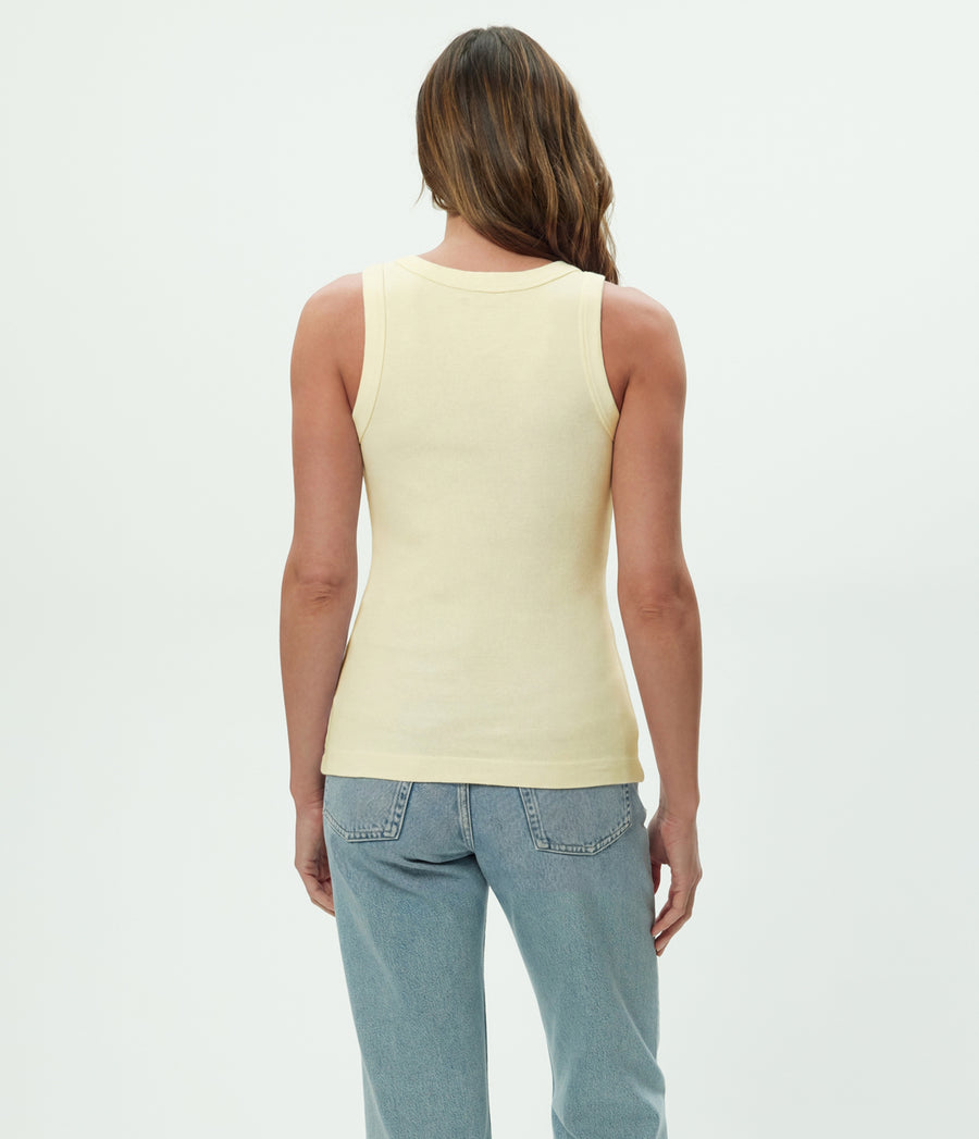 Paloma Tank in BUTTERCUP Yellow Back View #BUTTERCUP
