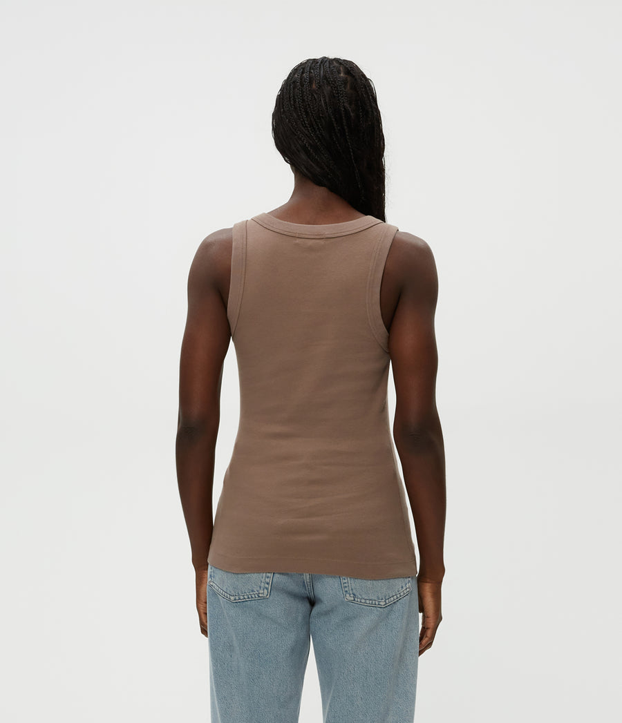 Paloma Tank in Cobblestone Brown Back View #COBBLESTONE