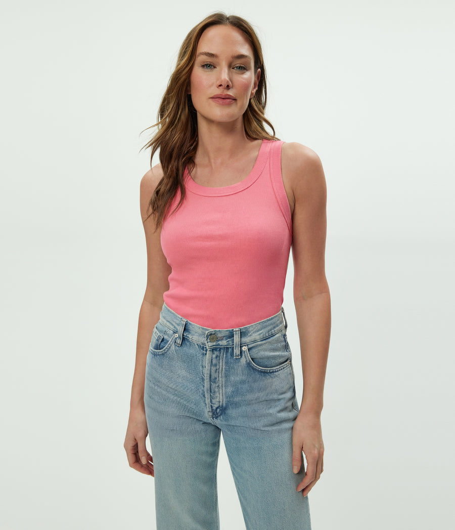 Paloma Tank in DRAGONFRUIT Pink Full Body View #DRAGONFRUIT
