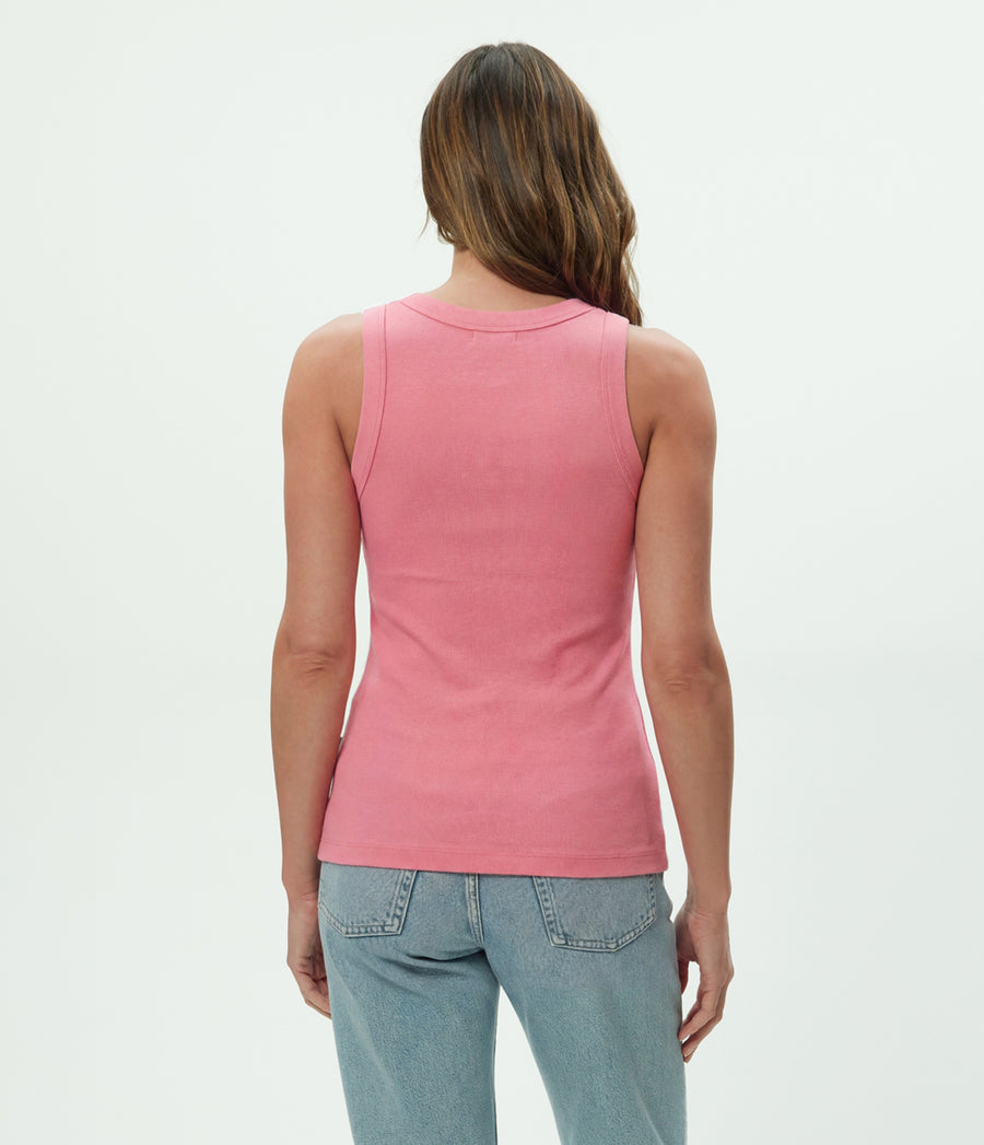 Paloma Tank in DRAGONFRUIT Pink Back View #DRAGONFRUIT