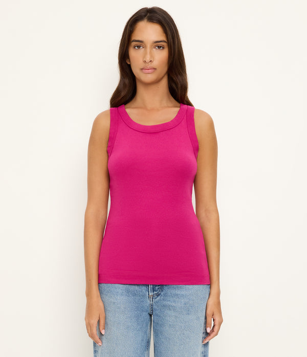 Paloma Tank in FRENCH ROSE RED Full Body View #FRENCH ROSE