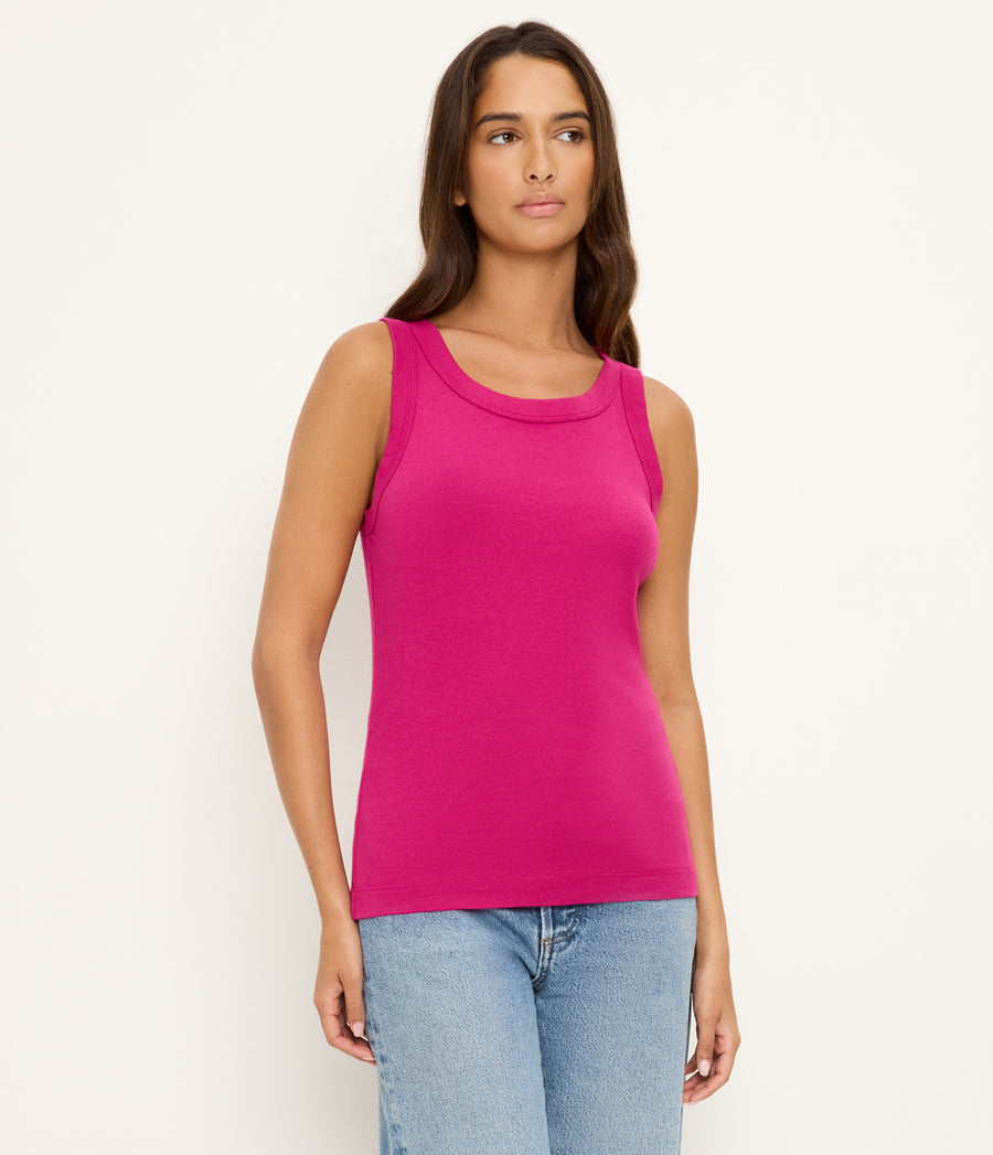 Paloma Tank in FRENCH ROSE RED Side View #FRENCH ROSE