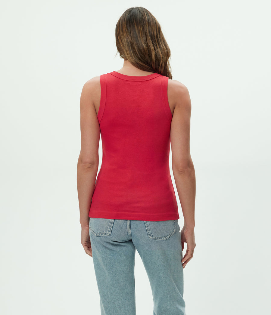 Paloma Tank in LACQUER RED Back View #LACQUER