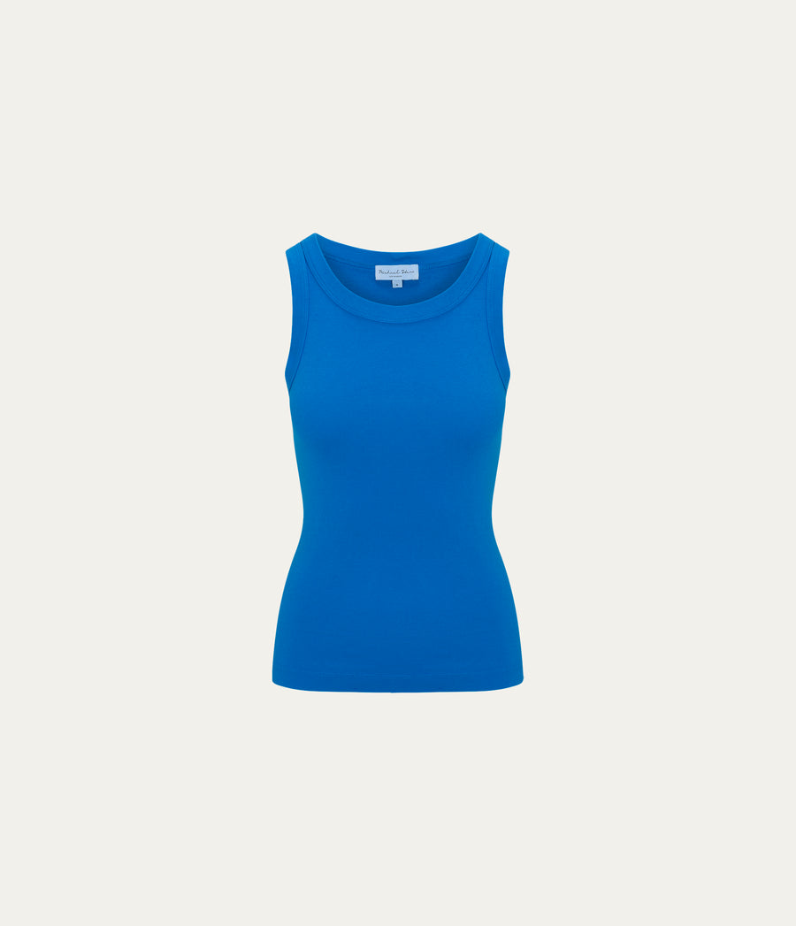 Paloma Tank  in PACIFIC BLUE Close up View #PACIFIC