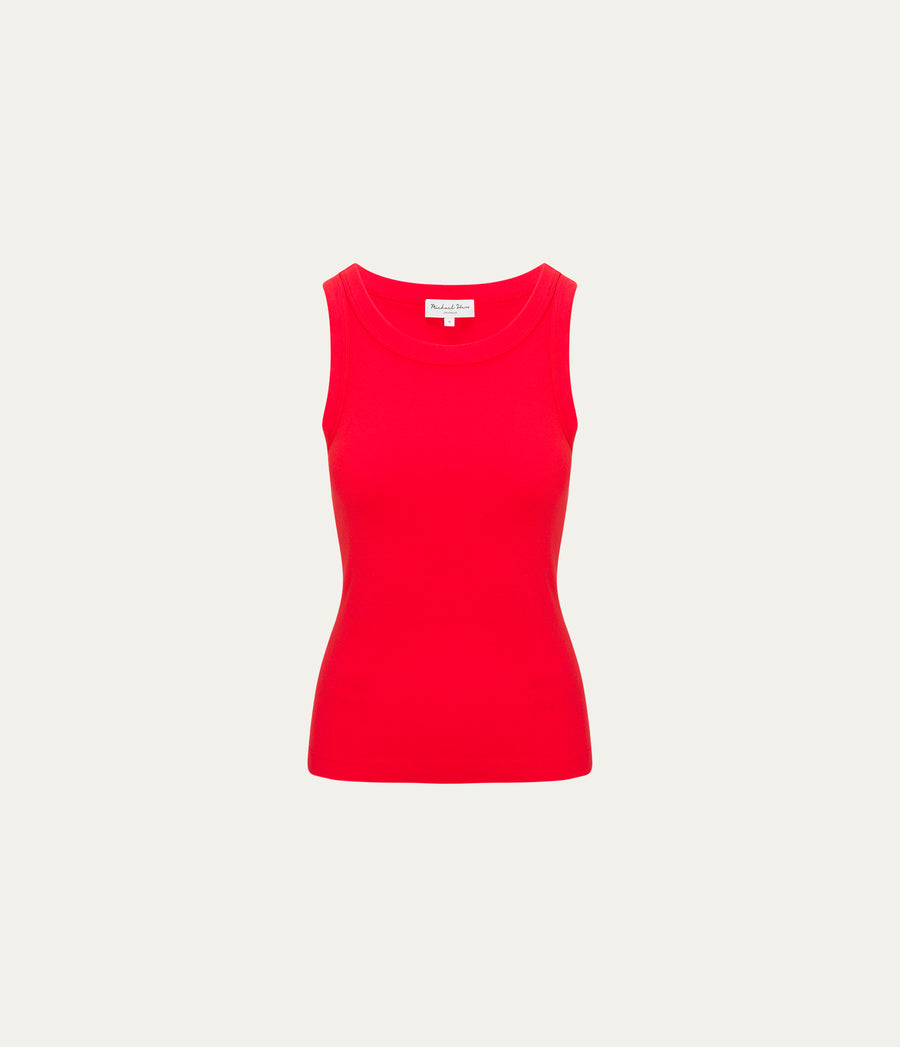 Paloma Tank  in SAMBA RED Close up View #SAMBA