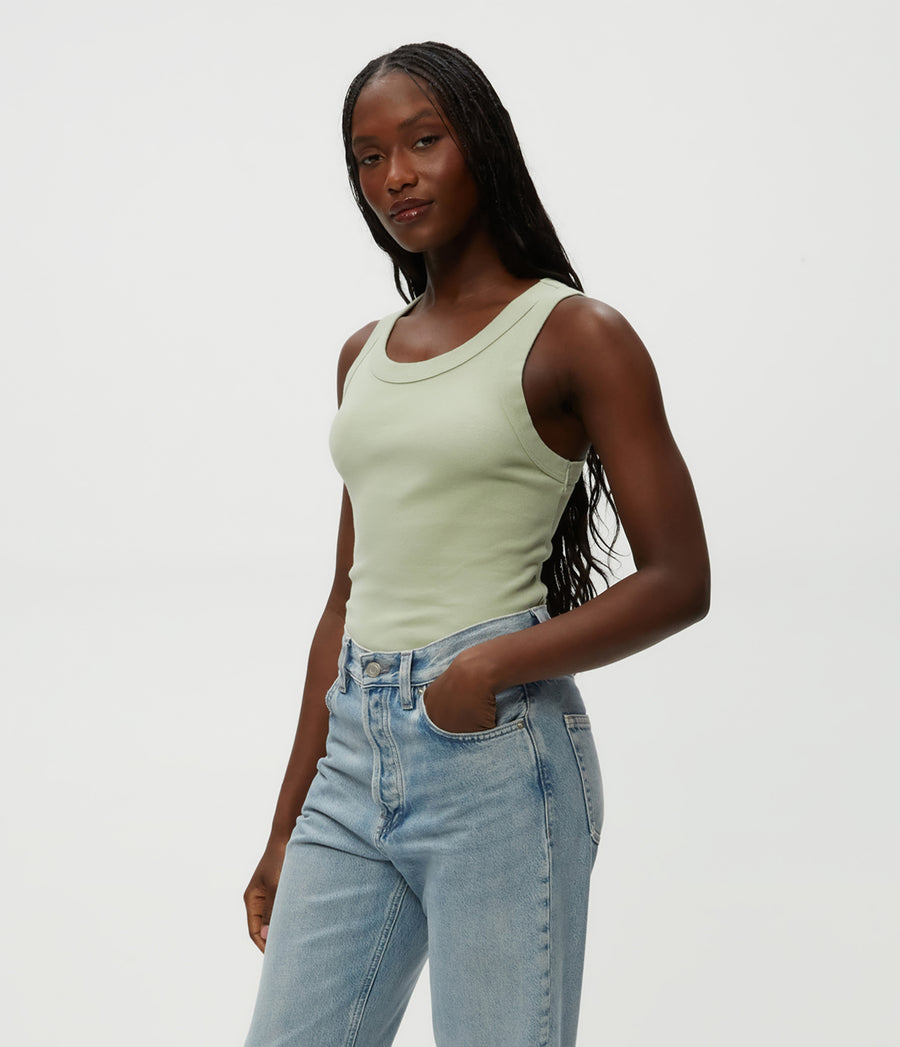 Paloma Tank in Seacrest Green Side View #SEACREST