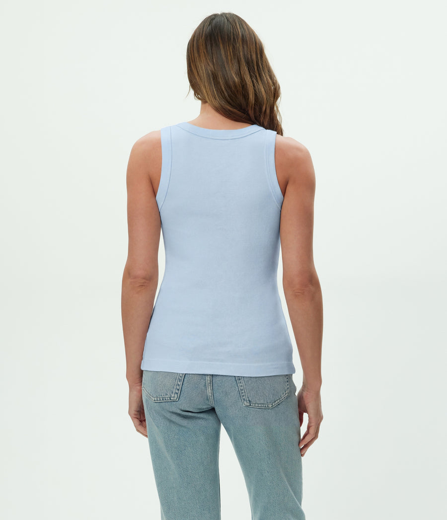 Paloma Tank in SPLASH Blue  Back View #SPLASH
