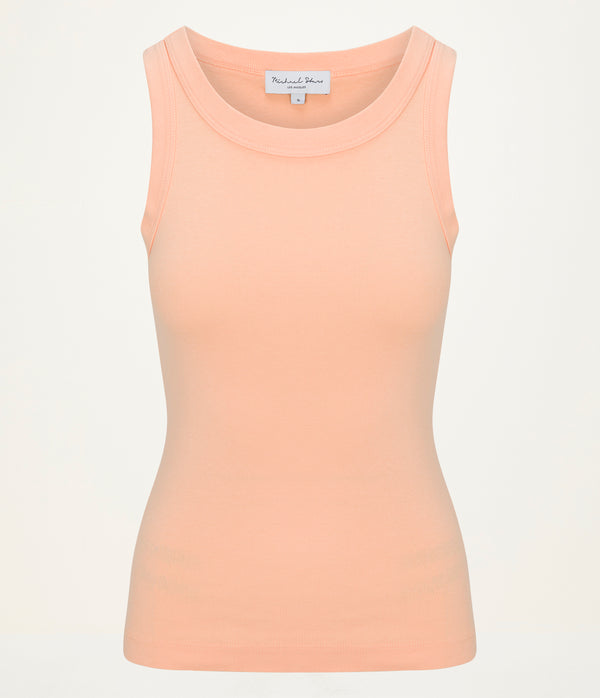 Paloma Tank  in Tangerine Orange Close Up View  #TANGERINE