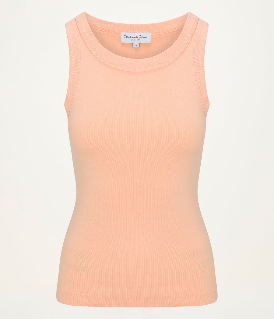 Paloma Tank  in Tangerine Orange Close Up View  #TANGERINE