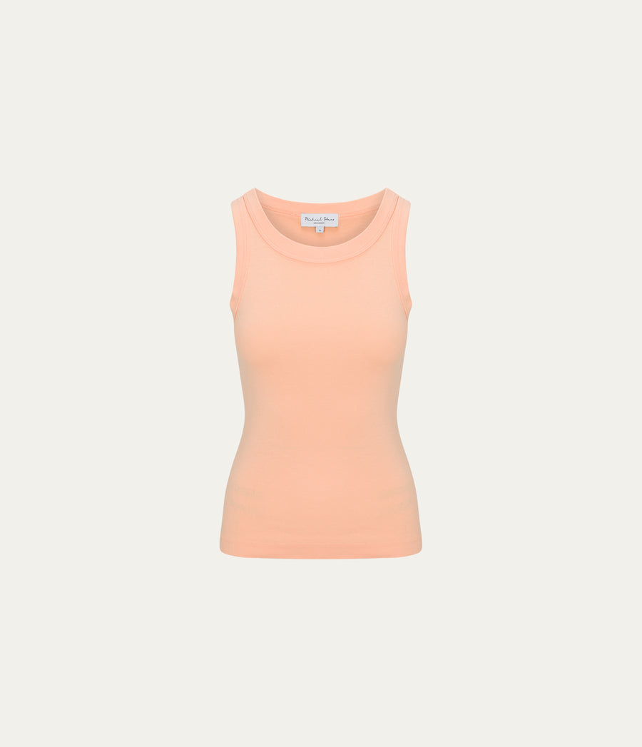 Paloma Tank  in Tangerine Orange Close Up View  #TANGERINE
