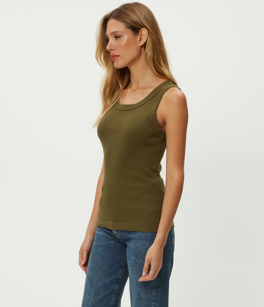 Paloma Tank in TOPIARY GREEN Side View #TOPIARY