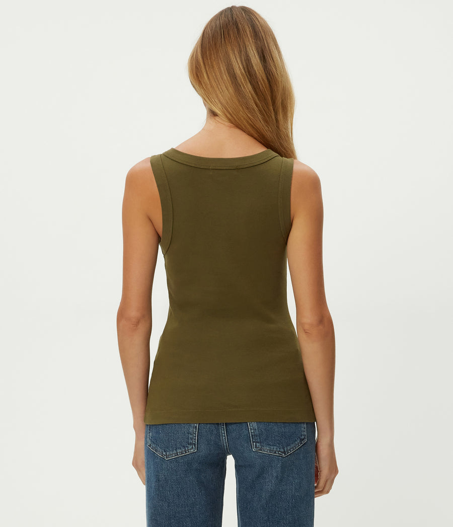 Paloma Tank in TOPIARY GREEN Back View #TOPIARY