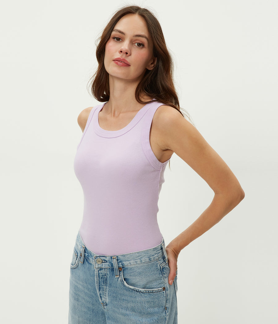Paloma Tank in WHIMSY PURPLE Close up View #WHIMSY