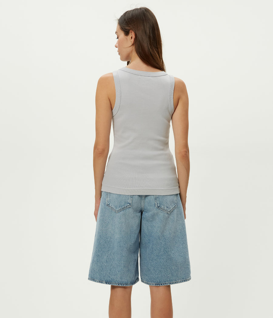 Paloma Tank in ZINC Grey Back View #ZINC