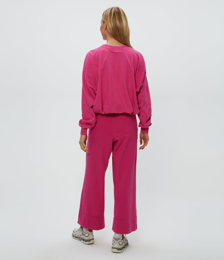 Sadie Drawstring Pant in Pitaya Pink Back View #PITAYA