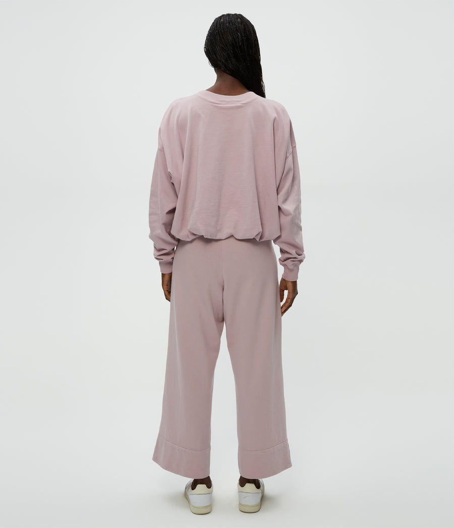 Sadie Drawstring Pant in Sachet Pink Back View #SACHET