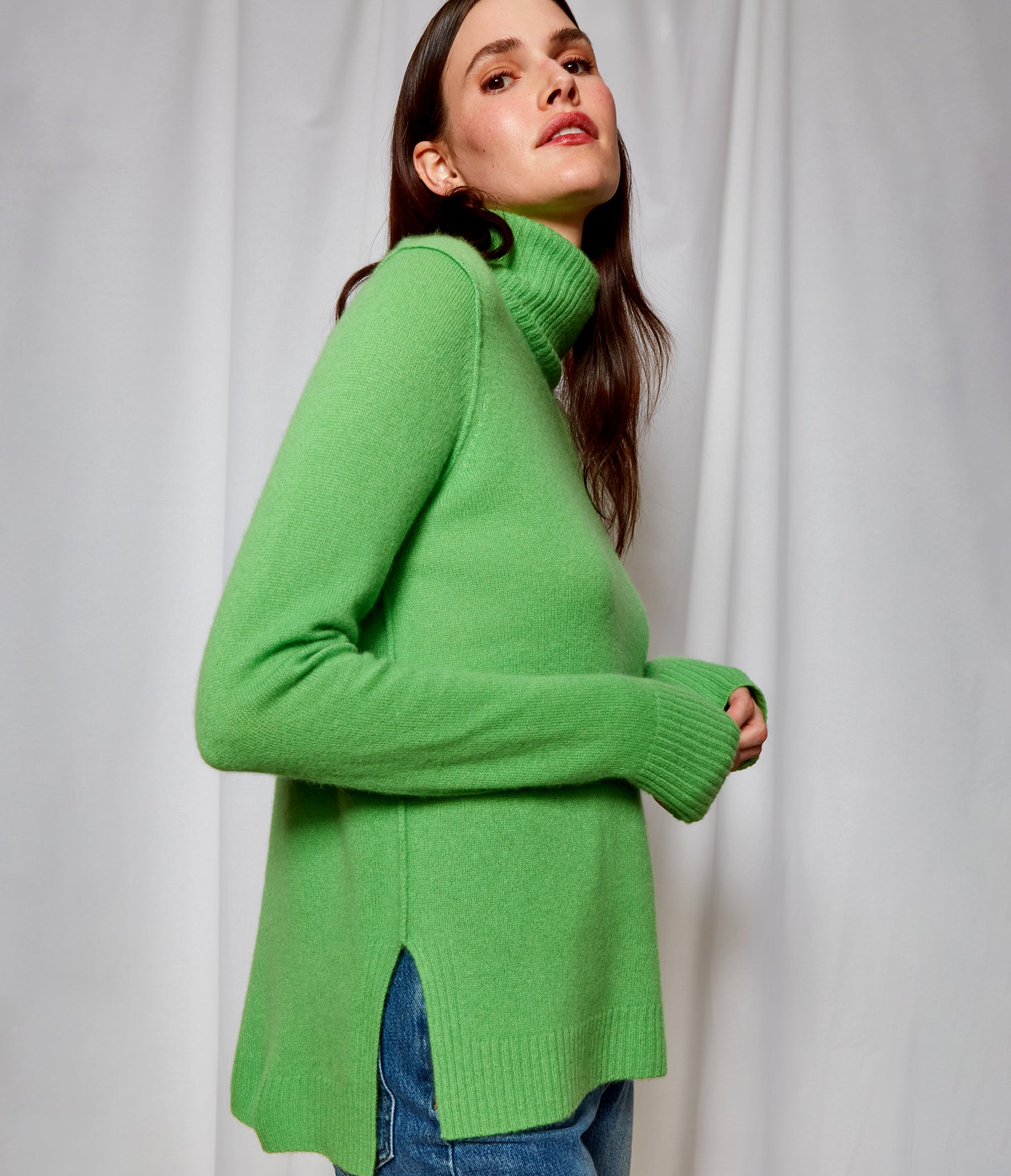Audrey Cashmere Turtleneck Sweater