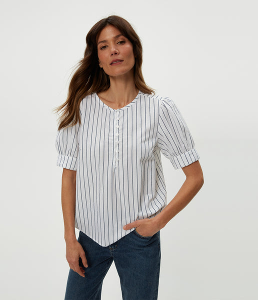 (取寄) マイケル スターズ レディース ギャビ パフ スリーブ トップ Michael Stars women Gabi Puff Sleeve Top White Gabi Puff Sleeve Top