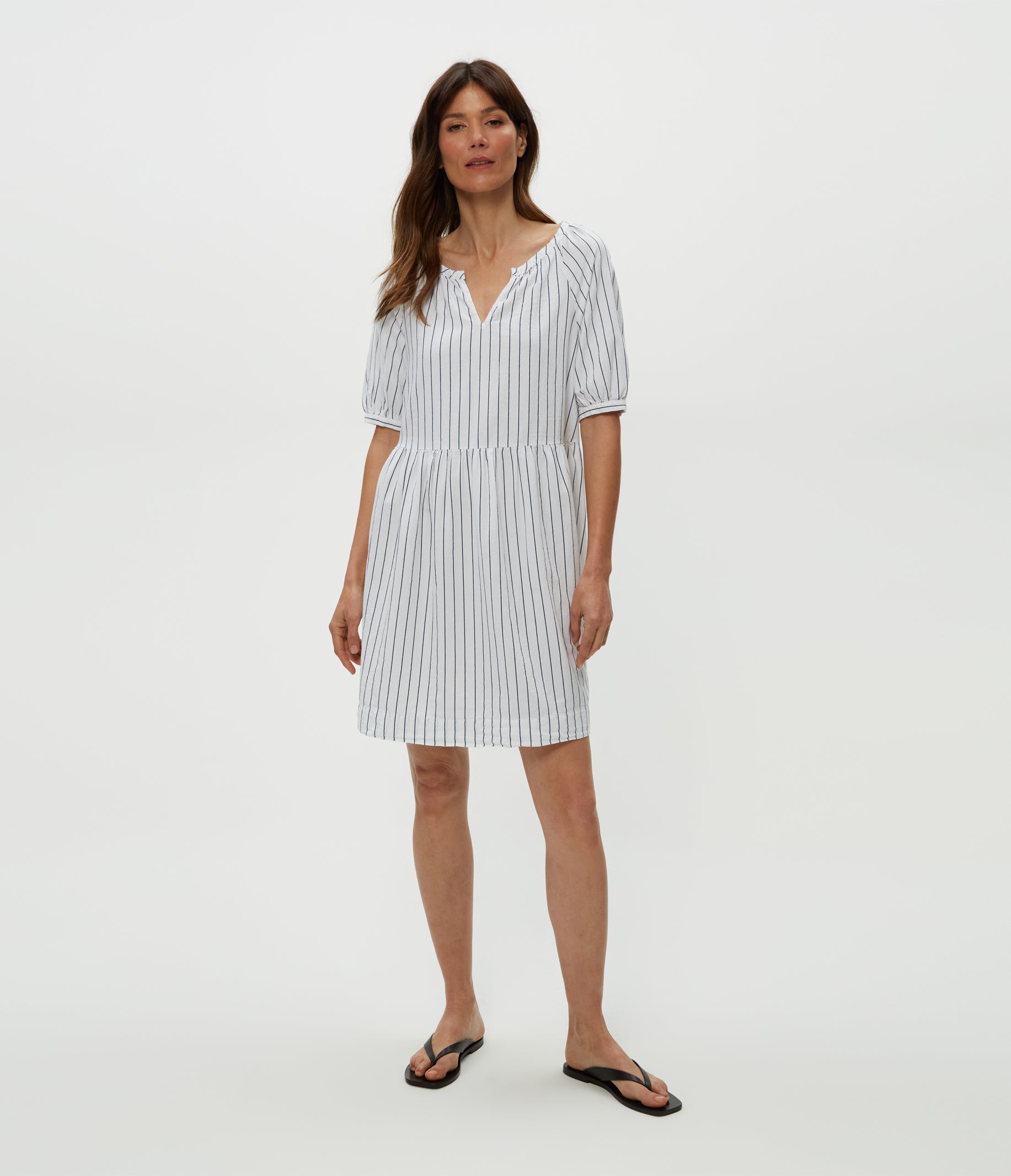 【最初値下げ】【Estella. K】Olivier Shirt Dress Tall Poplin Dropped Strong Shoulder Woven Shirt Dress