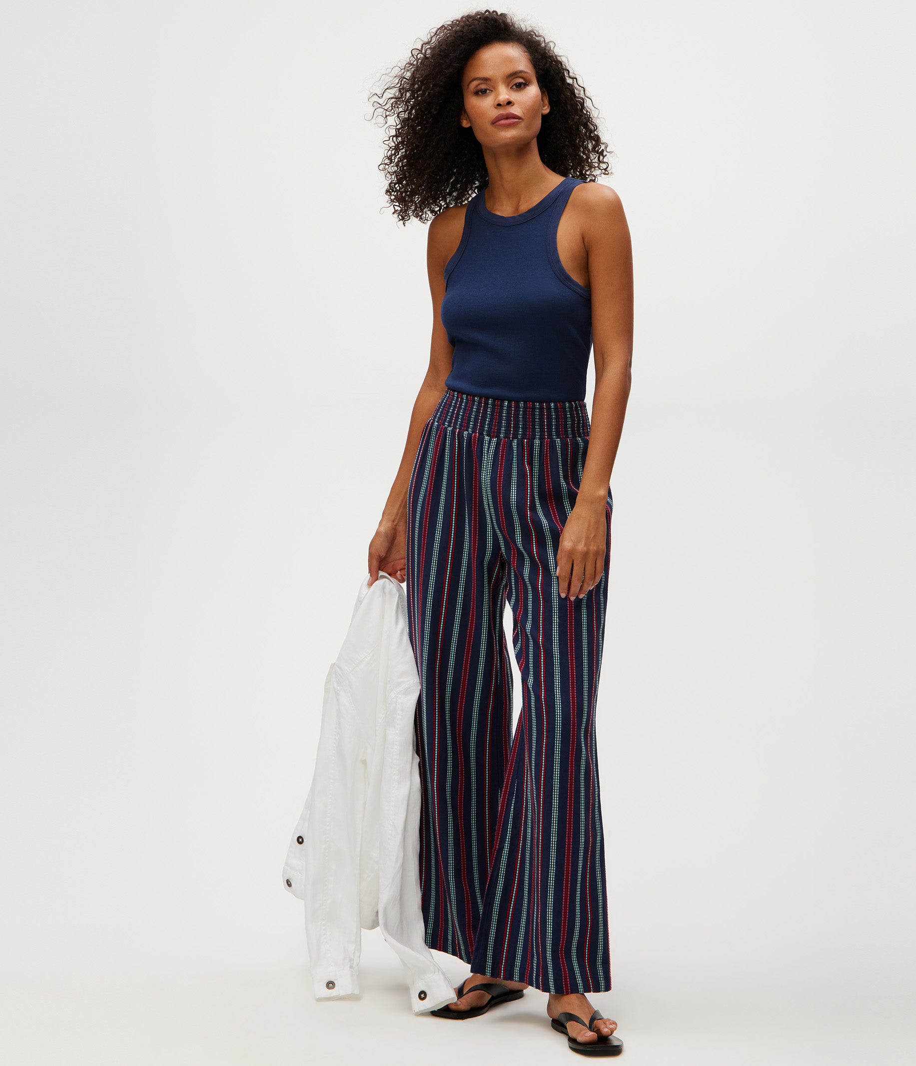 【BINARY01】★Summer dot wide pants 2color 25SS 春の新作★ Zig Zag Knitted Wide Leg Beach Pants | boohoo USA
