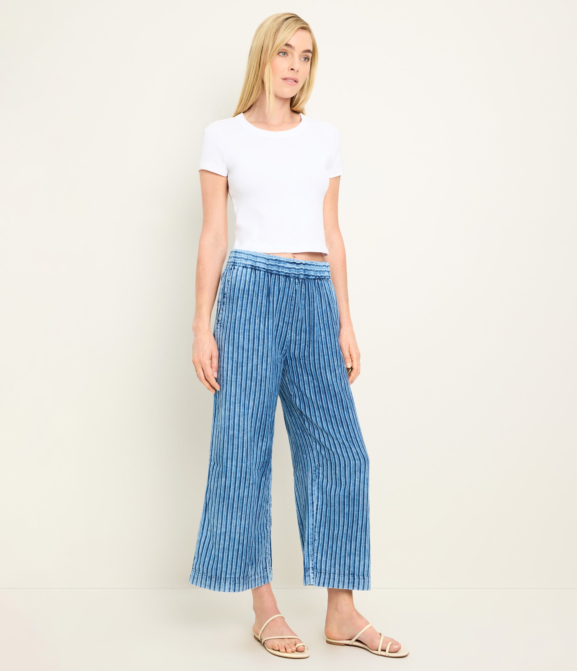 Cody Striped Cropped Pant