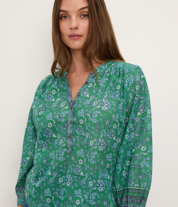 Katarina Printed Popover Top ARUBA COMBO / XL #ARUBA COMBO