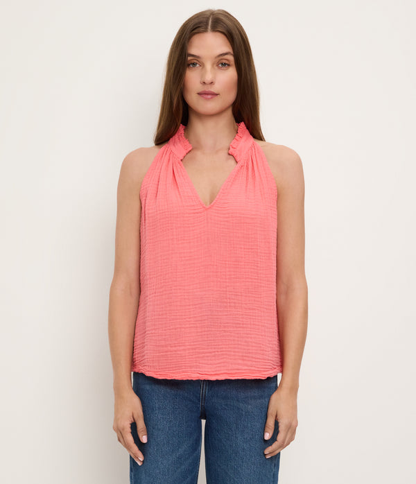Viola Gauze Tank CORAL SHERBET / XL #CORAL SHERBET