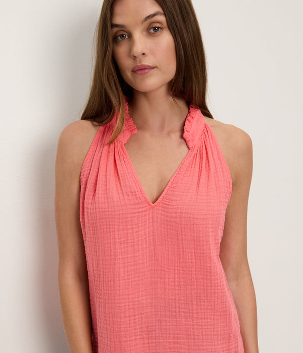 Viola Gauze Tank CORAL SHERBET / XL #CORAL SHERBET