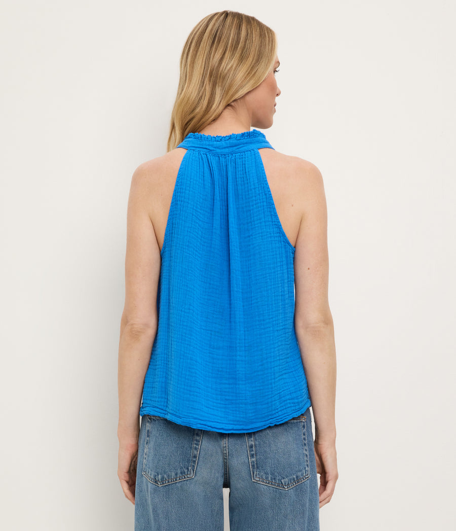 Viola Gauze Tank PACIFIC / XL #PACIFIC