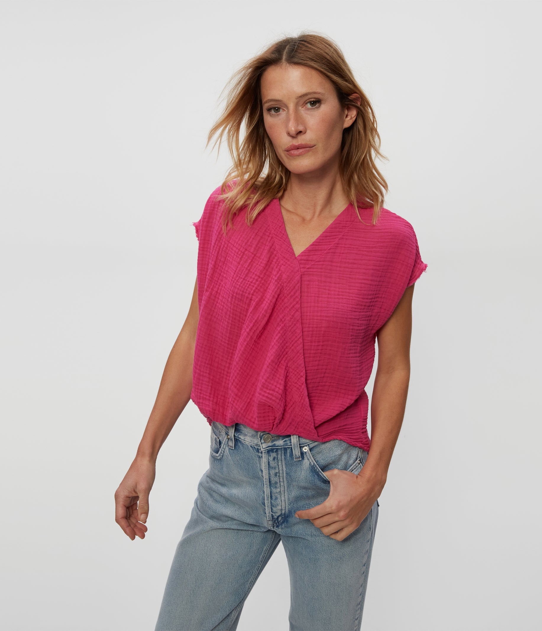 Evie Gauze Surplice Top