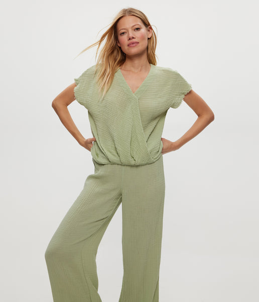 Evie Gauze Surplice Top