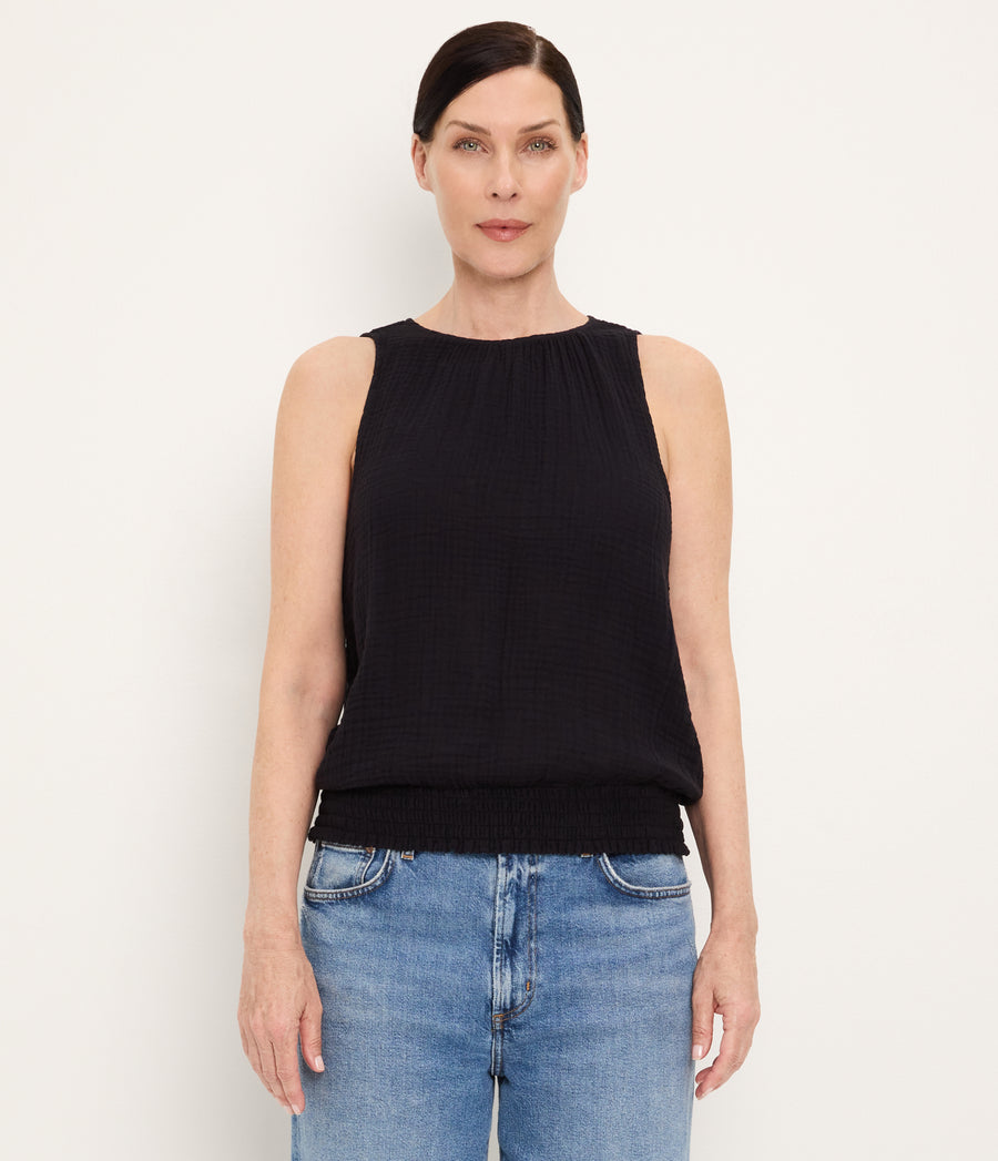 Janelle Tie Neck Tank BLACK / XL
