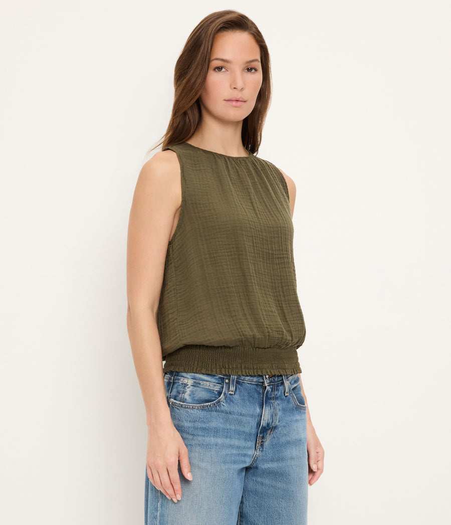 Janelle Tie Neck Tank TOPIARY / XL #TOPIARY
