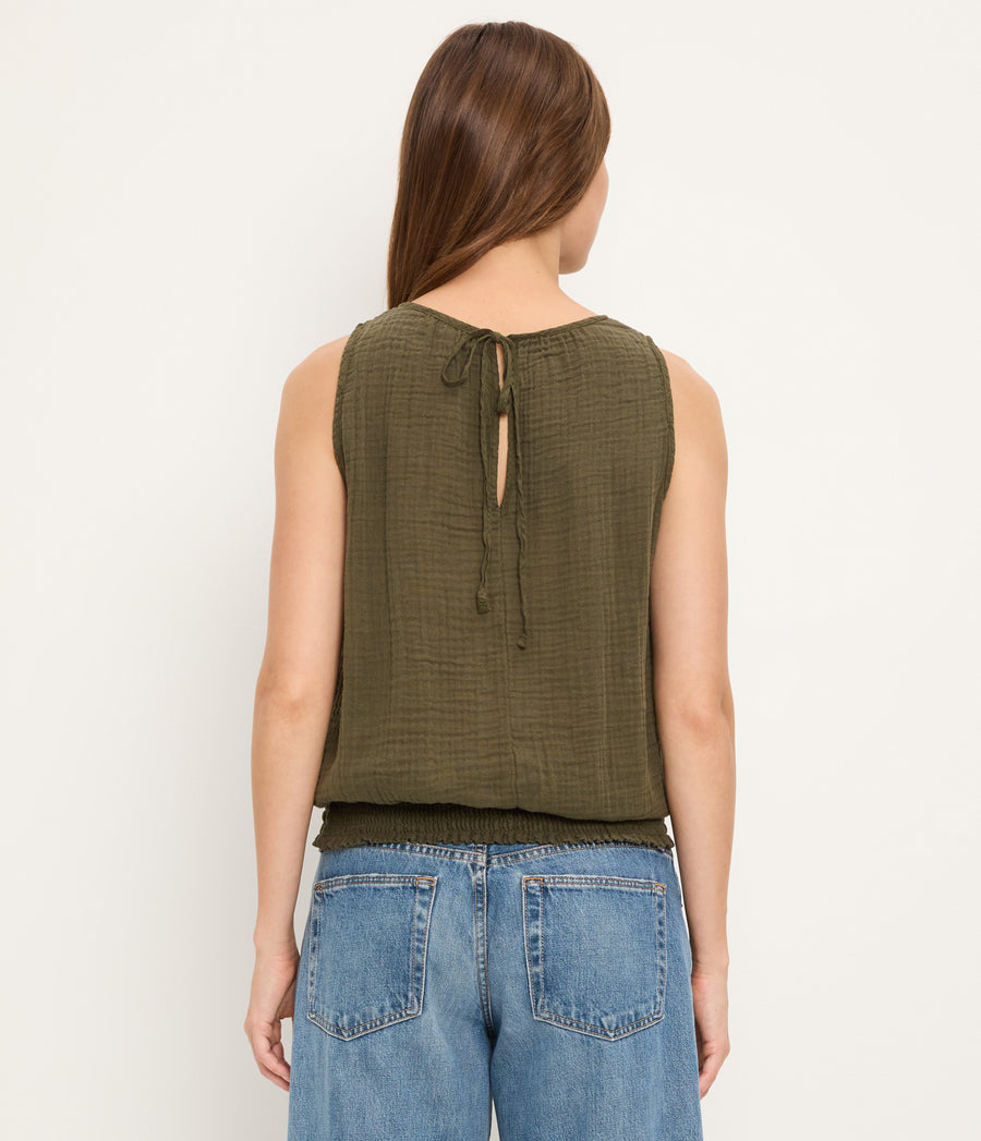 Janelle Tie Neck Tank TOPIARY / XL #TOPIARY